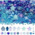 thumbnail image 1 of Kit para hacer cuentas de vidrio de 1060 piezas en 9 estilos. Cuentas coloridas con temática oceánica para pulseras, collares y manualidades. Orificio: 0,8-1,6 mm., 1 of 9