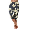 thumbnail image 1 of Pantalones Casuales de las Mujeres Imprimidos Leggings Pantalones Recortados, Pantalones Elásticos Cómodos para el Día Y el Deporte, 1 of 5