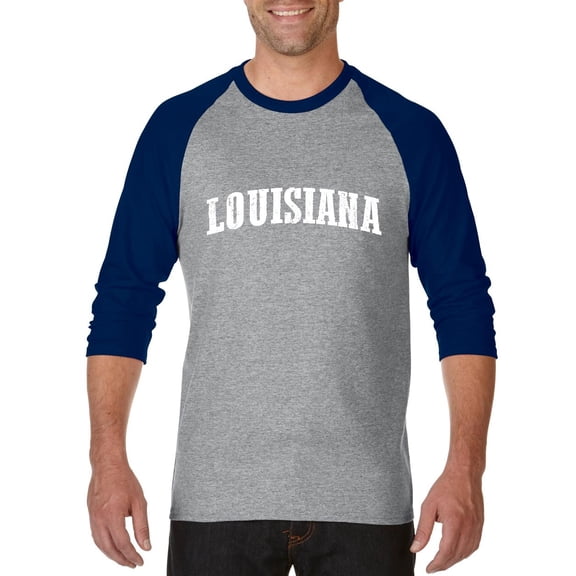 Artix - Mens Raglan Sleeve Baseball T-Shirts - Louisiana