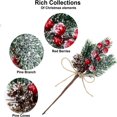 thumbnail image 2 of HAOAN 20 Pcs Pics Floraux de Noël 7.8 Pouces Houx Enneigé de Noël Pics de Baies Rouges Tiges Pics de Noël et Pulvérisations Pics de Pin Artificiels avec Pommes de Pin pour Artisanat Couronne Guirlande Xm, 2 of 5