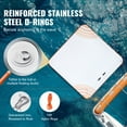 thumbnail image 4 of KFFKFF Air-Filled Floating Station, 7x7FT Waterborne Platform, Anti-Skid Aquatic Dock Mat with Compact Transport Sack & Removable Steps, Drifting Isle Raft for Poolside, Beach, and Sea, 4 of 9