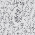 thumbnail image 6 of No. 918 Ambree Vintage Floral Sheer Rod Pocket Curtain Panel, 51"x84", Black/White, 6 of 7