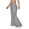 thumbnail image 3 of Julycc Womens Drawstring Elastic Waist Sweatpants Wide Leg Flared Leggings Pants, 3 of 4
