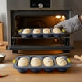 thumbnail image 4 of Ohmyroo 4 Cavity Silicone Bread Pan Non Stick Sourdough And Baguettes Pan Silicone Molds For Baking Sandwich Rolls, 4 of 6