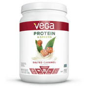 Vega Plant Protein & Greens Powder, Salted Caramel, 20g Protein, 1.1 Lb