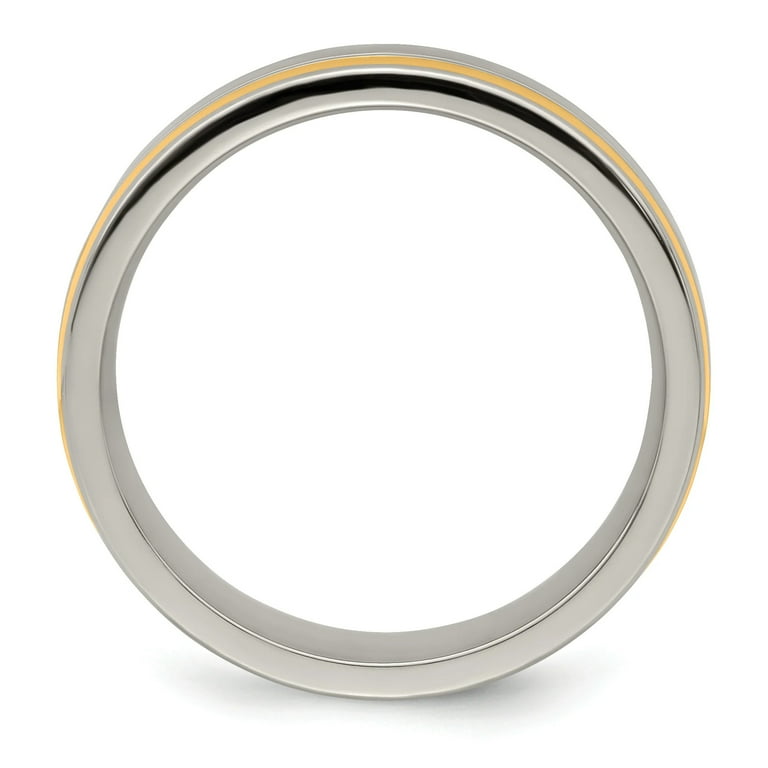 Edward Mirell Titanium Polished Half Round 5mm Band Edward Mirell Titanium Polished Half Round 5mm Band