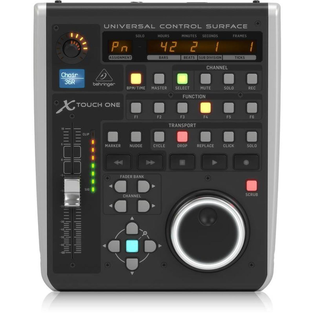 Behringer X-TOUCH ONE Universal Control Surface with Touch-Sensitive Motor Fader, Bundle with TAPH100 Headphones
