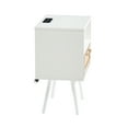thumbnail image 5 of Algherohein Set of 2 Rattan White Finish Wood Nightstands 1 Drawer with Socket USB for Bedroom,Adult, 5 of 8