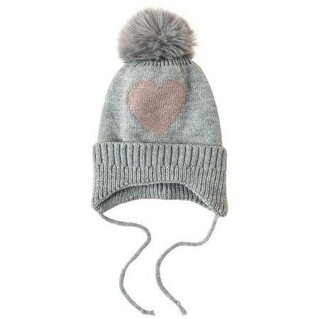 

nsendm Youth Stocking Caps Knitting Hat Cap Winter Love Pullover Fashion Children s Ears Hat Warm Unisex Boys Man Grey One Size