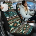 thumbnail image 2 of Uorisanigo Car Seat Covers, 2 Pack Seat Cushion Protectors, Fluffy Aztec African Tribal Horse Front Seats Covers for Auto Interior Accessories with Soft Fuzzy Non-Slip, 2 of 7