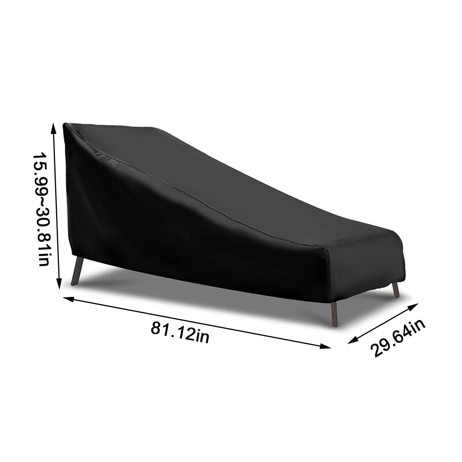 Outdoor Chaise Lounge Cover,Waterproof Patio Furniture Cover Dustproof UV Resistant Protective Cover For Garden Yard Balcony Recliner Chair Storage Cover Weather Resistant Furniture Cover