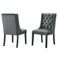 thumbnail image 1 of Side Dining Chair, Set of 2, Grey Gray, Velvet, Modern Contemporary, Kitchen Room Cafe Bistro Restaurant Hospitality, 1 of 9