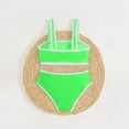 thumbnail image 3 of CCRFTGI Swimsuit for Child Girls Size 10-12 Summer 2 Piece Beach Sport Swimsuits Swimming Girls Fashion Bathing Suits Fluorescent Green 3-4 Years, 3 of 5
