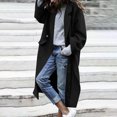 thumbnail image 4 of Yangnuo Women's Fashion Casual Solid Color Wool Coat With Button Closure and Functional Pockets Long Length Comfy Coat Jackets Fall Winter 2025, 4 of 6