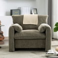 thumbnail image 2 of Modern Chenille Oversized Armchair Accent Chair,38.6'' W Single Sofa Lounge Chair with Thicken Cushions & Wide Armrest for Living Room Bedroom,Matcha Green, 2 of 6
