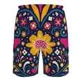 thumbnail image 6 of Naloa Cinco De Mayo Floral Men's Beach Shorts, Surfing shorts, Swim trunks, Quick Dry Swim Trunks for Surfing Beach Fun - 3X-Large, 6 of 9