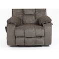 thumbnail image 3 of Electric Power Lift Recliner Chair with Heat and Massage, 180° Flat Recline, Dual Cup Holders, Dark Brown Chenille Fabric for Elderly and Big & Tall, 3 of 5