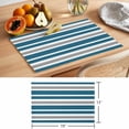 thumbnail image 6 of Blue, White and Grey Stripes Placemats Set of 6 Striped Pattern Place Mats Table Mats Kitchen Dining Home Outdoor Party Table Decoration, 6 of 9
