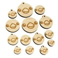 thumbnail image 1 of Cute Bird Face Wood Mini Charms Shapes DIY Craft Jewelry - No Hole - Various Sizes (16pcs), 1 of 7