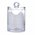 thumbnail image 2 of SPRING PARK Swab Holder Canisters with Lid, Bathroom Dispenser Apothecary Jars, Clear Acrylic Cotton Ball Pad Container for Cotton Swabs, Make Up Pads, Cosmetics, 2 of 7