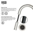 thumbnail image 4 of VIGO Gramercy Single Handle Pull-Down Spout Kitchen Faucet in Stainless Steel, 4 of 12