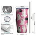 thumbnail image 6 of 20oz Tumblers Halloween Ghosts with Boo Stainless Steel Vacuum Insulated Double Wall Travel Tumbler Cups Mug with Lid and Straw,Cleaning Brush for Cold & Hot Drinks, 6 of 7
