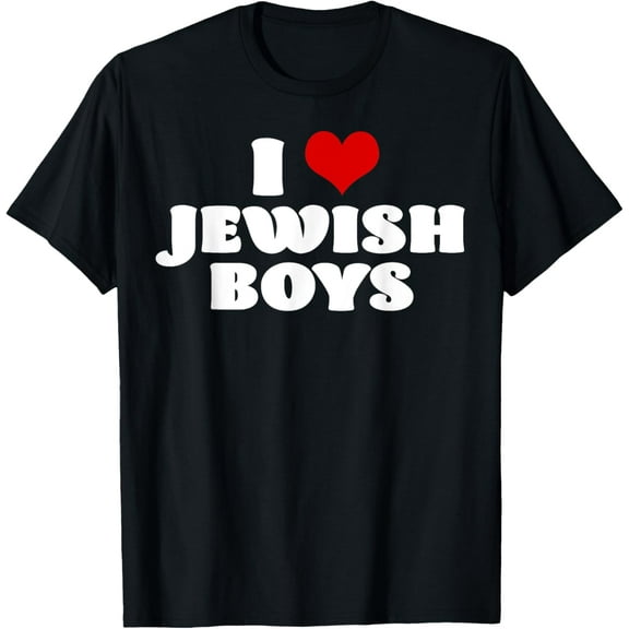 I Love Jewish Boys Red Heart Hanukkah T-Shirt