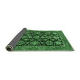 thumbnail image 2 of Ahgly Company Indoor Square Oriental Emerald Green Industrial Area Rugs, 5' Square, 2 of 4