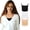 Solid Color Black White Beige, variant on Lace Cleavage Cover Up for Low Neckline,Modesty Panel for Women,Clip On Mock Camisole Snap to Bra Insert