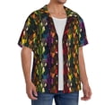 thumbnail image 2 of Goofa Colorful Dreamcatcher Printed Men's Casual Short-sleeved Shirt,Lightweight Breathable Button-down,Summer Casual men's top,Versatile Fashion shirt-Small, 2 of 7