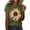 Army Green, variant on Vetement Femme ete 2025 Womens Fashionable Sunflower Printed Round Neck Short Sleeved Sports Casual T Shirt Short Sleeve T Shirt Women Shirts Comfy Women Sleeve Running Shirts Compression Woman XL