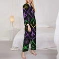 thumbnail image 4 of Bingfone Womens Pajama Sets Mardi Gra Geometric Print,Long Sleeve Loungewear Pajamas Set-Xx-Large, 4 of 9