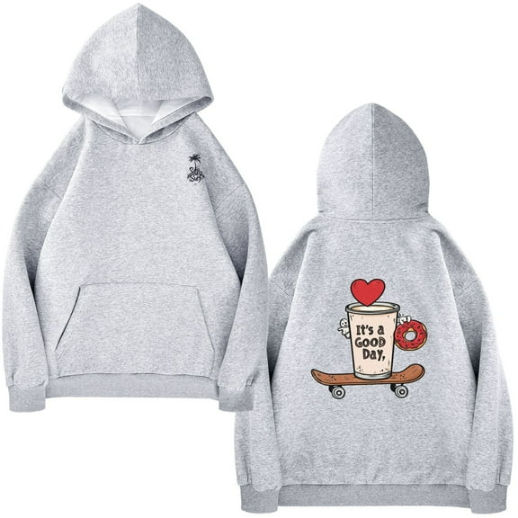 ALAZA Women's Hoodies Sweatshirt Good Day Long Sleeve Pullovers with Pockets M