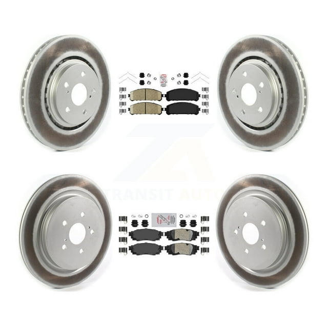 Transit Auto Front Rear Ceramic Pads and Coated Disc Brake Rotors Kit for Car Lexus RX350 RX450h RX350L RX450hL KGA-103192