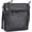 Textured Black, variant on Grace Soft Napa Real Leather Large handbag-Double Zip Sling Crossover Bag for Women