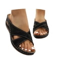 thumbnail image 1 of Platform Slide Sandals Upper Casual Summer Beach Slippers Comfortable Sole Polyester Material Lightweight Non Slip, 1 of 6