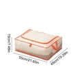 thumbnail image 3 of Large Mesh Quilt Storage Bag with Reinforced Handles, Breathable Plastic Fabric, Stackable Clothes Organizer, Multiple Sizes 55x49x19 cm, Orange, 3 of 6