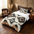 thumbnail image 2 of Manfei Southwestern Geometric Twin Comforter Sets, Hippie Aztec Bedding Set, Brown, Black and White, Reversible 2-Piece, 1 Comforter and 1 Pillowcase, 2 of 6