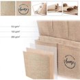 thumbnail image 5 of Jute textile hanging organizer with pockets, over door storage organizer, light brown, 1 pc., 5 of 5