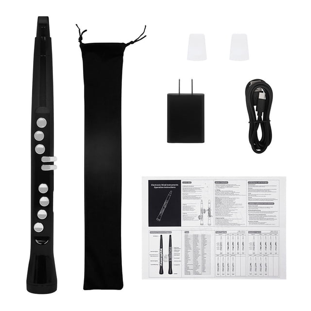 Fesfesfes Bluetooth Electronic Wind Instrument Electric Saxophone Digital Wind Synthesizer for Music Lovers Performance Practice