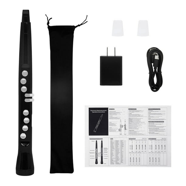 Saxofn Digital Porttil Mini De 100 Tonos, Altavoz Hifi De 3 W, Sintetizador Recargable De 4 Octavas Para Principiantes Y Adultos. Plstico, Rango De 4 Octavas, 2 Digitaciones, Para, UKHBMC