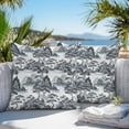 thumbnail image 5 of Waterproof Throw Pillow Covers Set of 2, 26x26 Inch Gray Garden Decorative Pillowcases Outdoor Pillow Slip Cushion Covers Set for Couch Tent Retro Mountain Tree Forest Landscape, 5 of 7