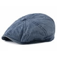 thumbnail image 2 of Men's Vintage 8 Panels Octagonal Newsboy Cap, Soft Visor Cabbie Fiddler Painter Beret Hat, Breathable Summer Sun Cap, Fashion Headwear for Men Daily Casual Outfits, 2 of 7