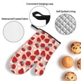thumbnail image 3 of Fotbe Red Strawberry for 4Pcs Oven Mitts and Pot Holders, 500℉ Heat Resistant Oven Mitts , Non-Slip Silicone Surface Safe for Baking, Cooking, BBQ, 3 of 6