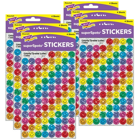 UPC: 0194629033676 | TREND Colorful Smiles superSpots Stickers-Sparkle 400 Per Pack 6 Packs