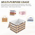 thumbnail image 7 of 40L Lidded Home Storage Bins Foldable Storage Box with Handle for Home Bedroom Closet, Retro Pattern Printed, 7 of 7