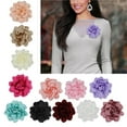 thumbnail image 4 of Necvior Elegant Big Flower Pin in Soft Fabric Delicate Fabric Flower Brooch Pin Delicate Collar Pin for Travel and Leisure, 4 of 20