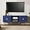 Blue, variant on HLR 63'' Modern TV Stand for 65/70/75 inch TV, Entertainment Center with Storage Cabinet, Mid Century Green TV Stand,Embossed Pattern TV Console, TV Media Console for Living Room, Bedroom