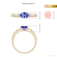 thumbnail image 4 of ANGARA Natural 1.25 ct Tanzanite Vintage Style Ring with Diamond Accents in 14K Yellow Gold for Women (Size-8x6mm) | December Birthstone, Anniversary, Jewelry Gift for Women | Natural Tanzanite Ring, 4 of 8