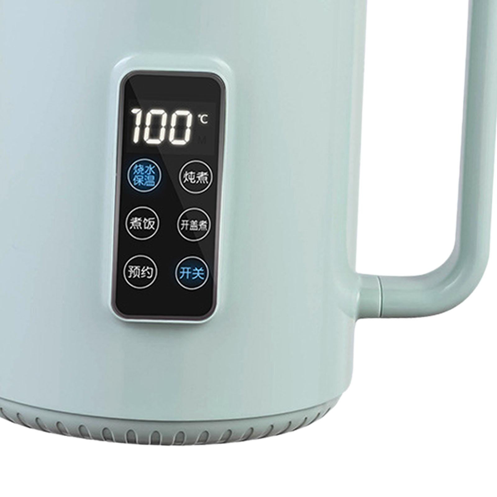Esquirla Electric Cooker Electric Stewpot Noodles Pasta Heater Cookware Soup Steamer Slow Cooking Pot for Kithcen Restaurant Soup Eggs Green